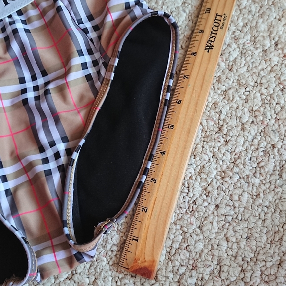 Burberry Plaid Logo Tape Vintage Check bikini bottoms in Brown size M - Picture 11 of 13